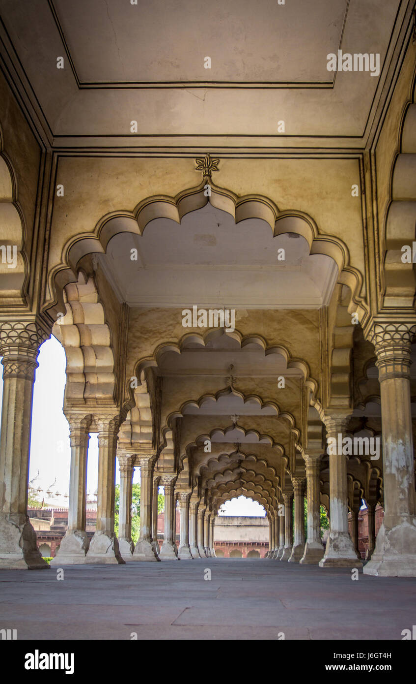 Inside Agra Fort India Stock Photo