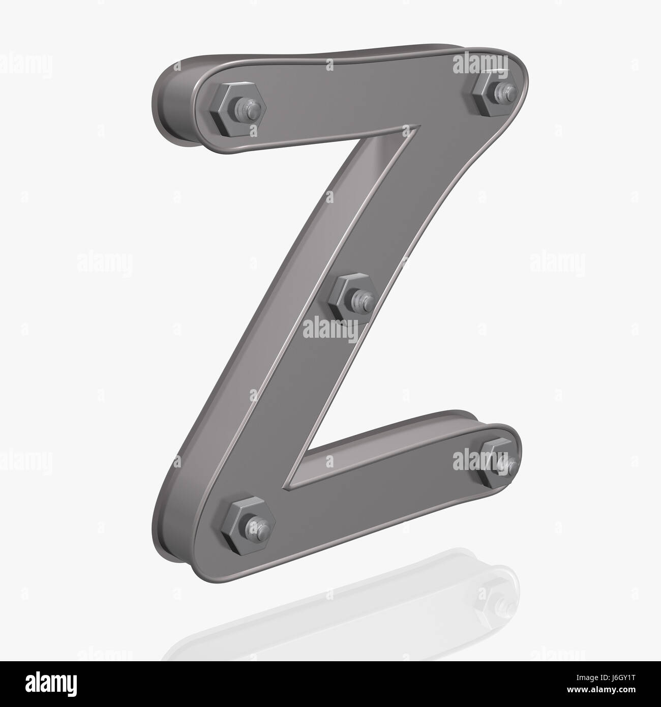 alphabet - metal - letter z Stock Photo
