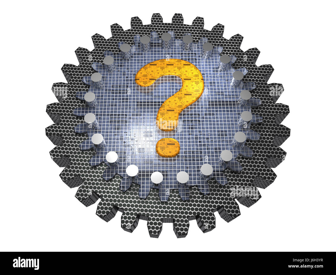 sign signal metal wheel cogwheel character question mark punctuation