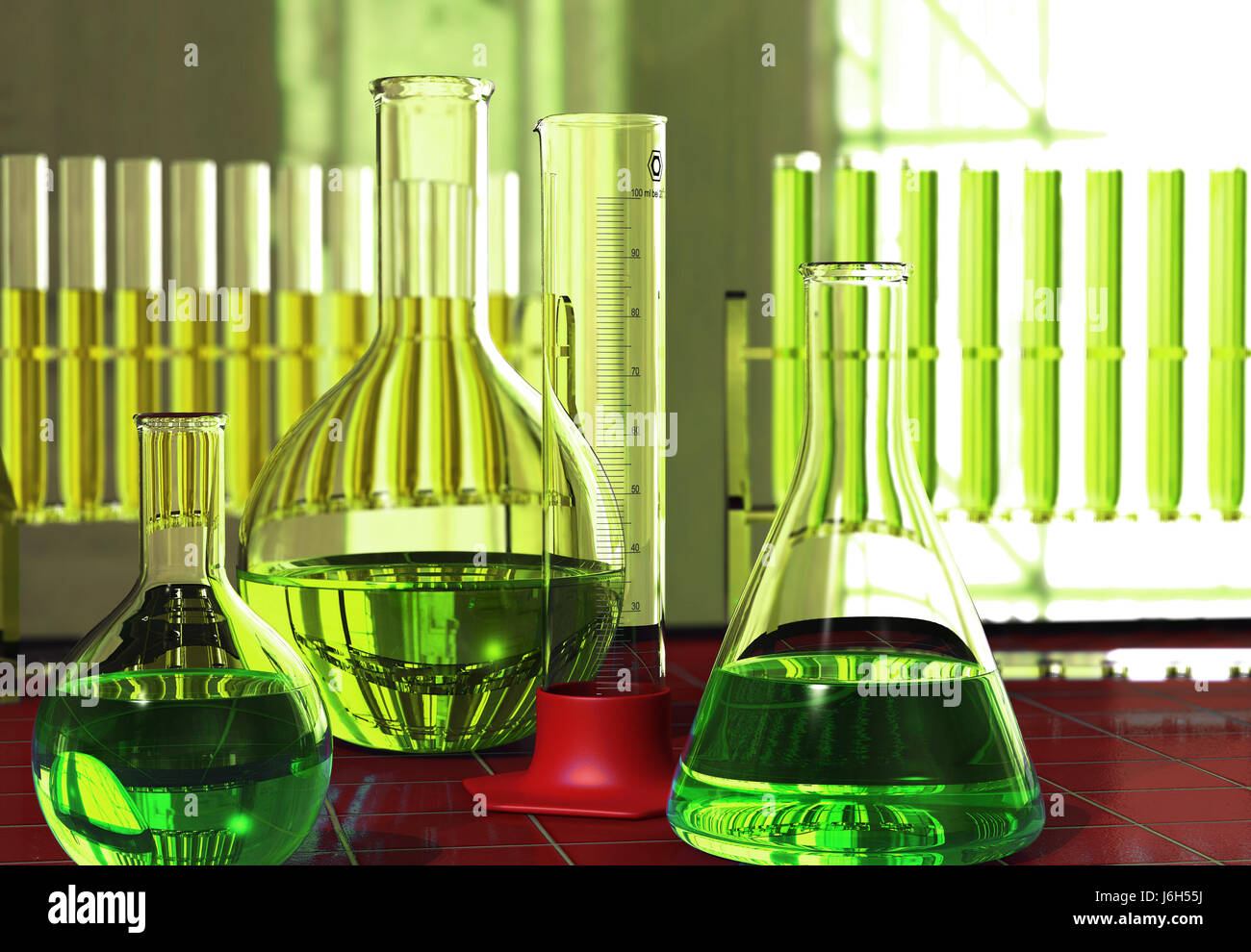 experiment science engineering research laboratory chemistry experiment science Stock Photo