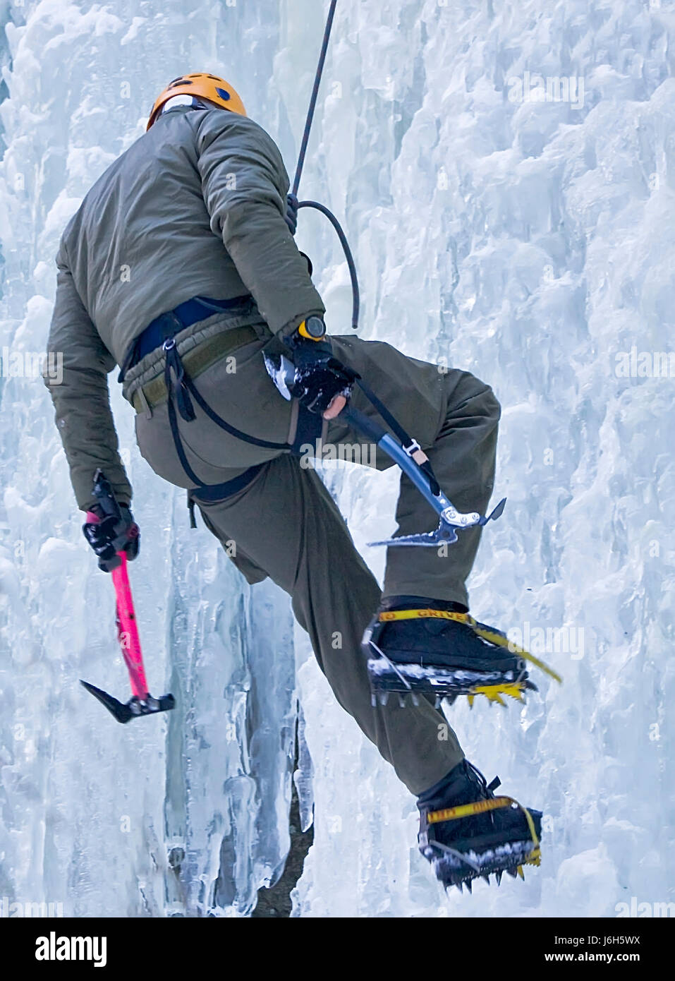 ice climber Stock Photo