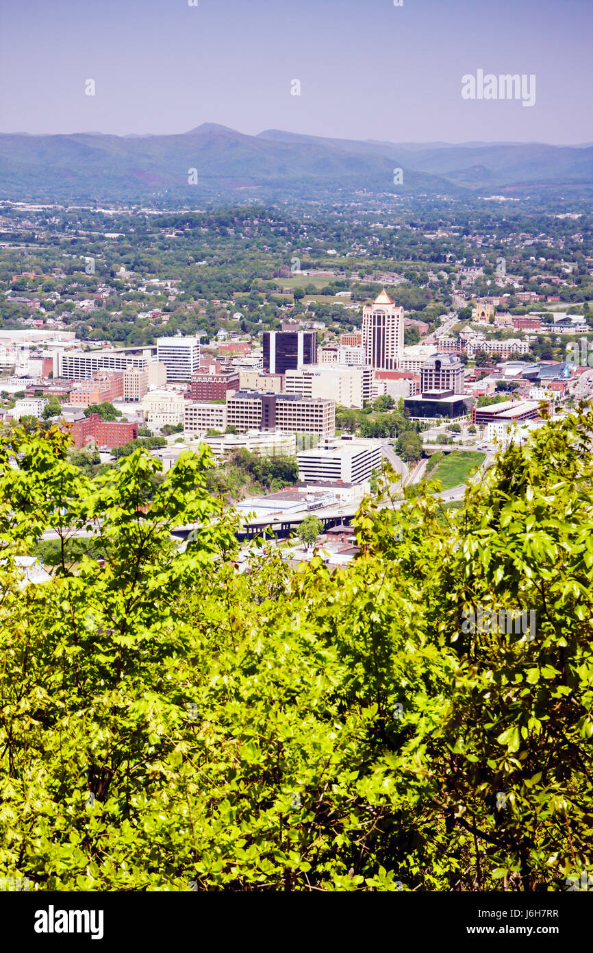 Roanoke Virginia,Mill Mountain Overlook,view,downtown,city,valley