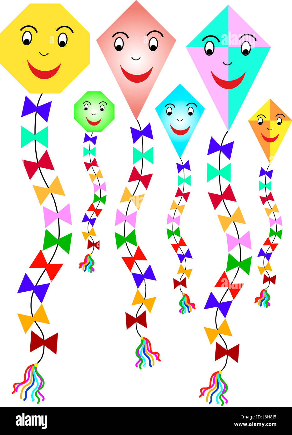 colorful funny kites Stock Photo