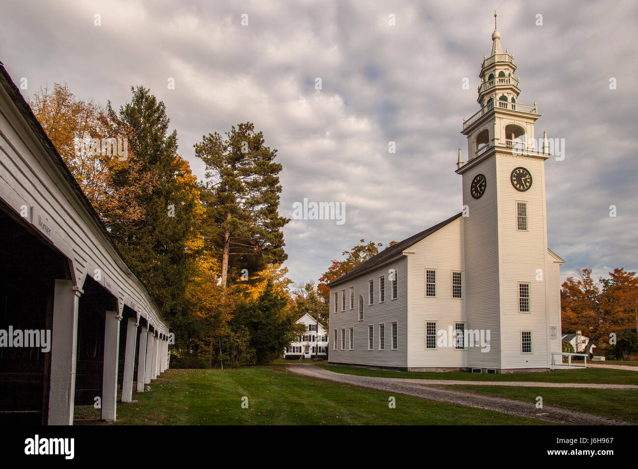 The Jaffrey Meeting House in Jaffrey Center, New Hampshire Stock Photo