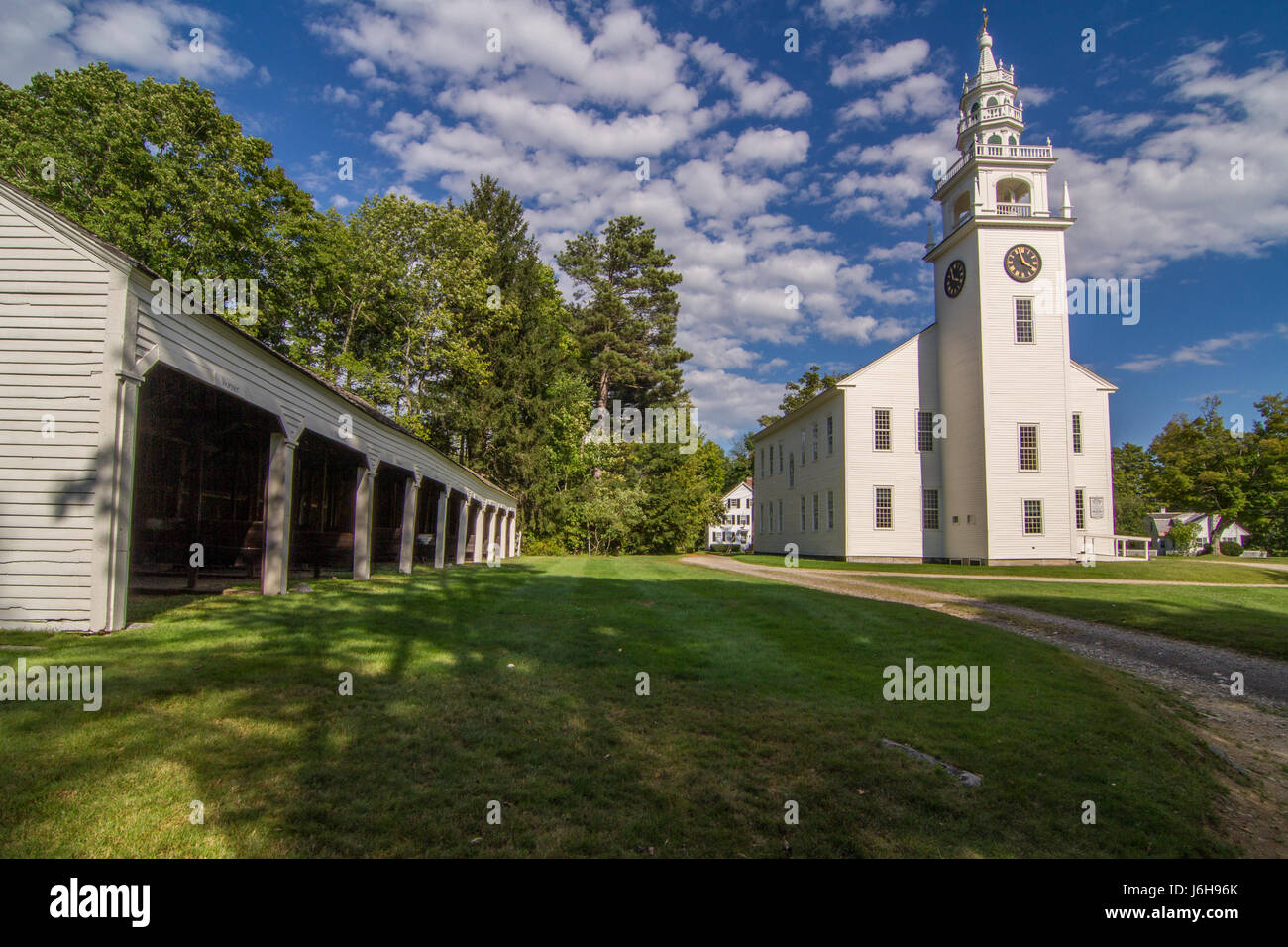 The Jaffrey Meeting House in Jaffrey Center, New Hampshire Stock Photo