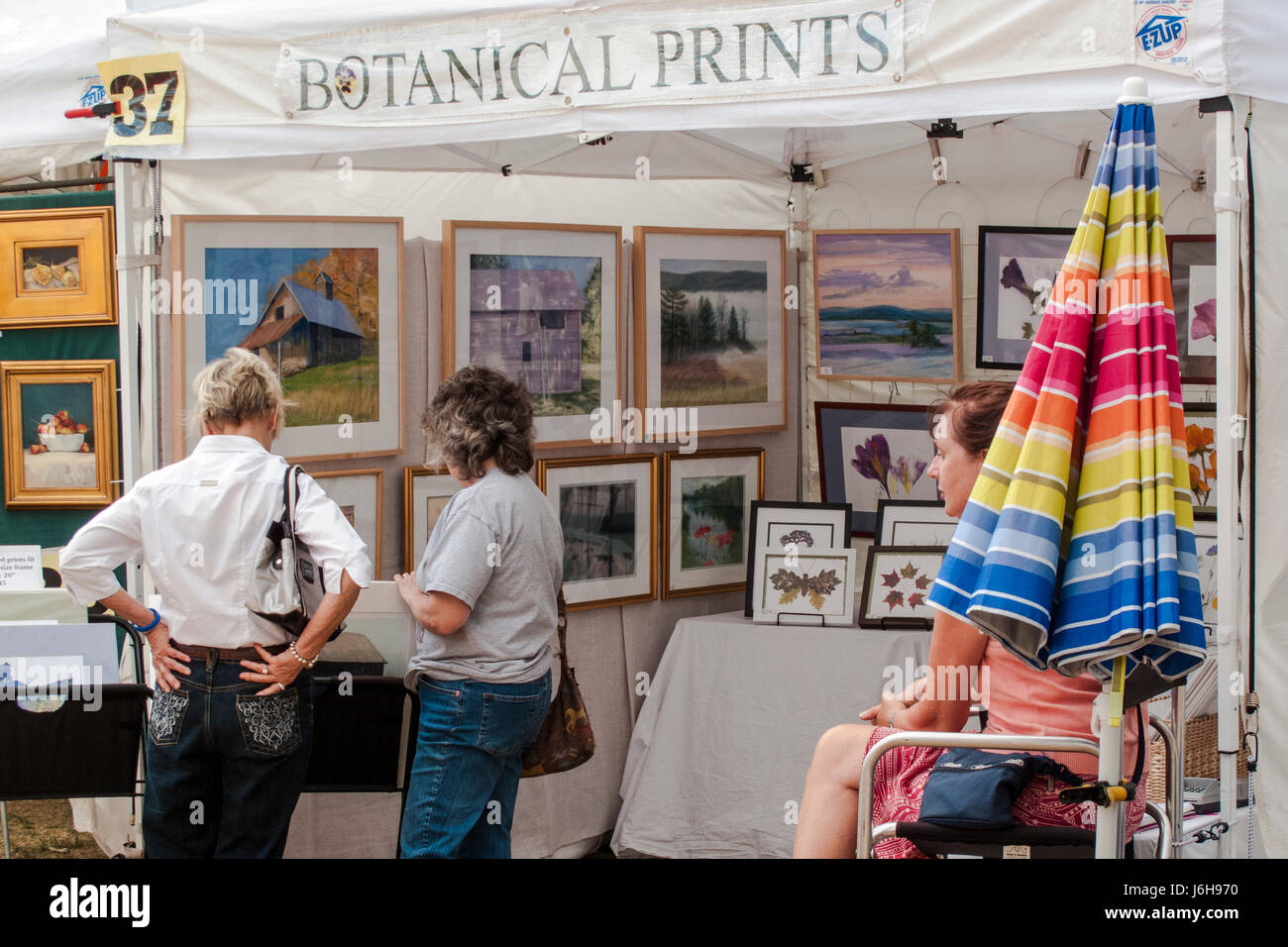 Art in the Park in Keene, New Hampshire Stock Photo