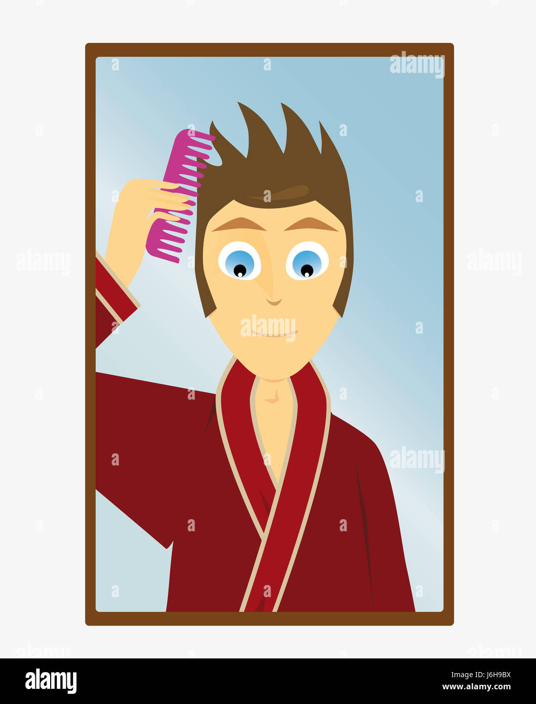 Boy combing hair Cut Out Stock Images & Pictures - Alamy Boy combing hair Cut Out Stock Images & Pictures - Alamy