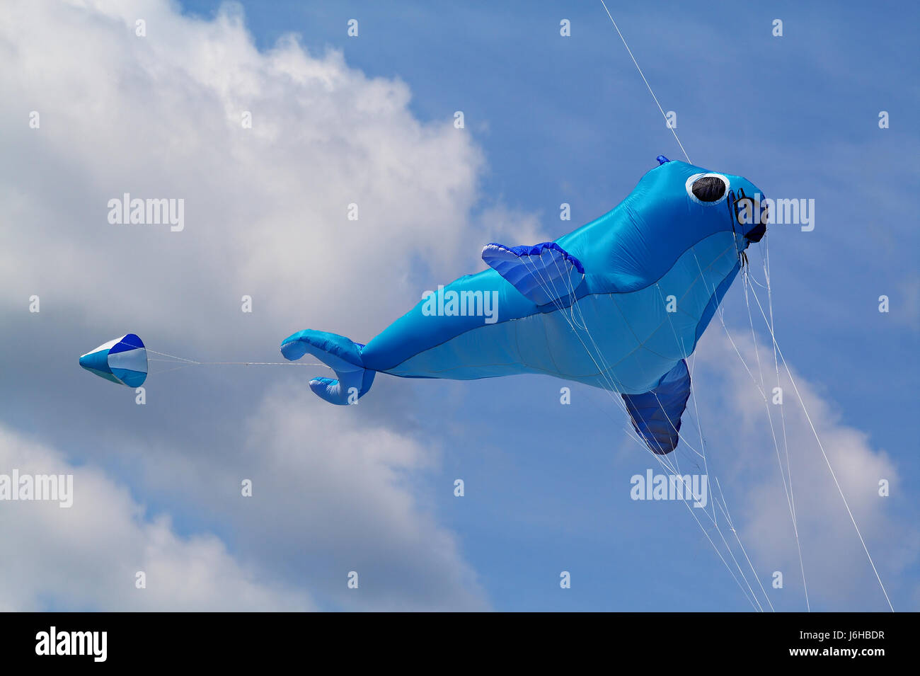 blue flight dragon leash firmament sky kite kites fly flies flys flying