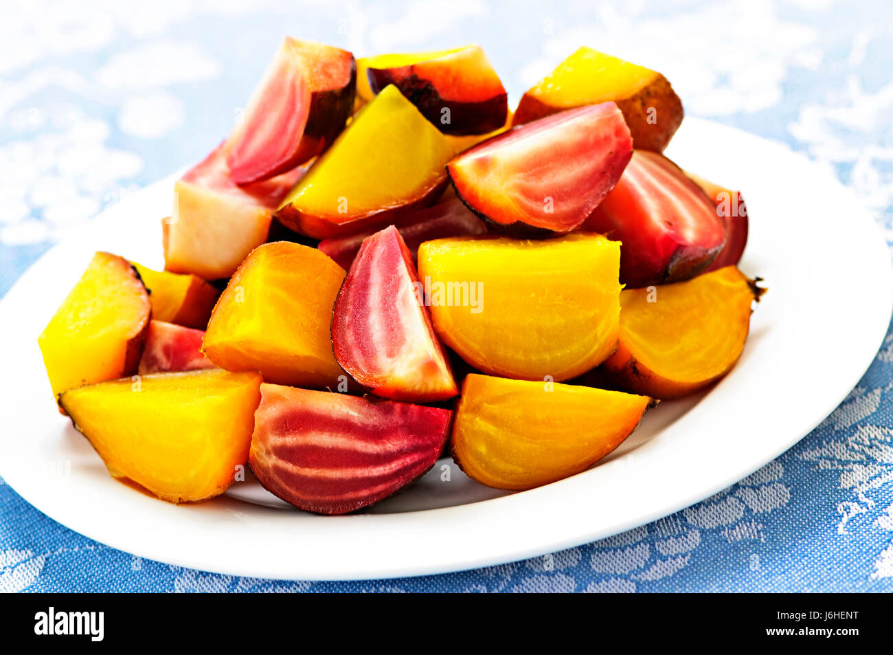 food aliment vegetable beets organic roasted parched close health detail Stock Photo