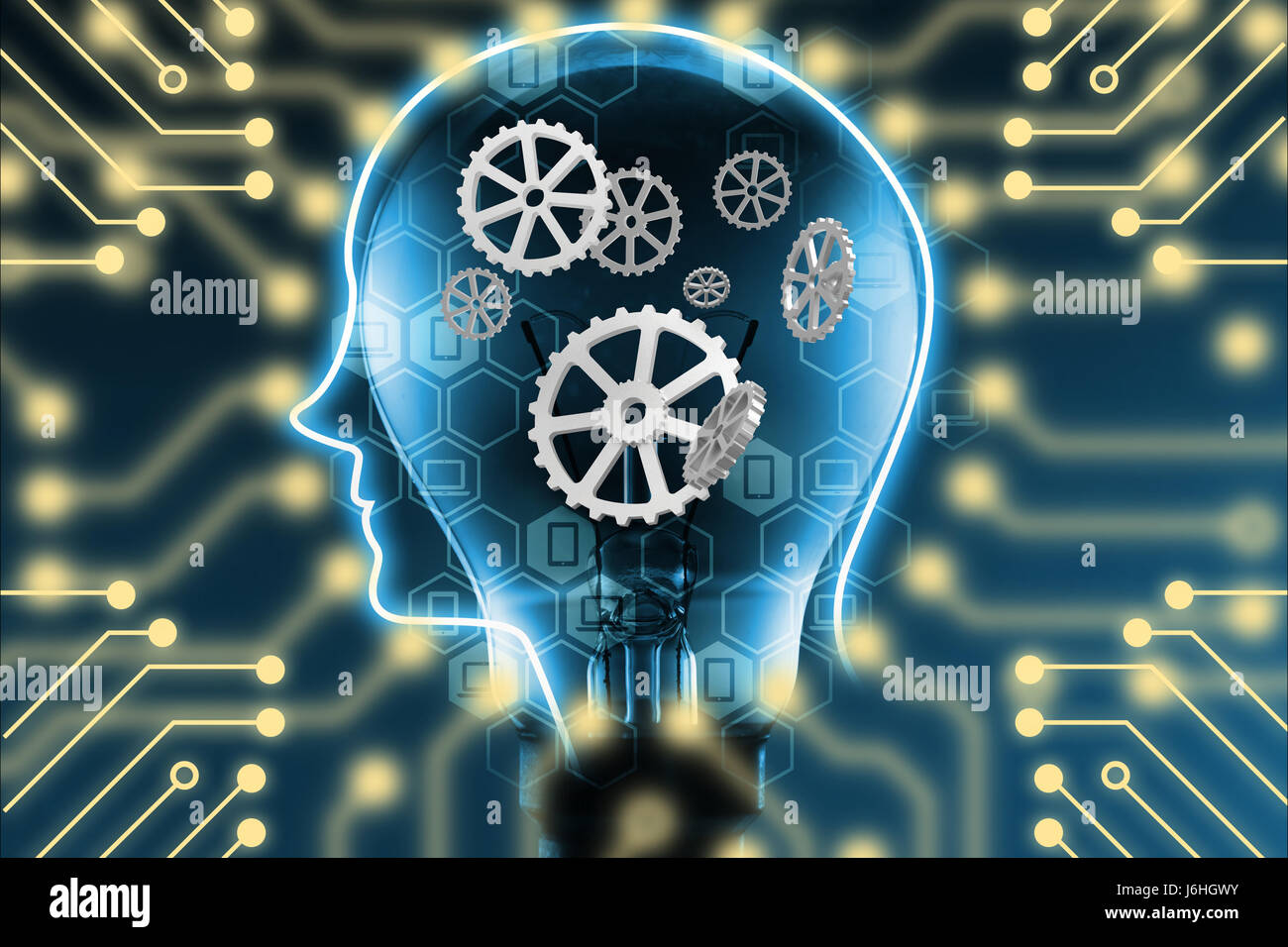 Industry 4.0 , Machine learning and artificial intelligence concept ...