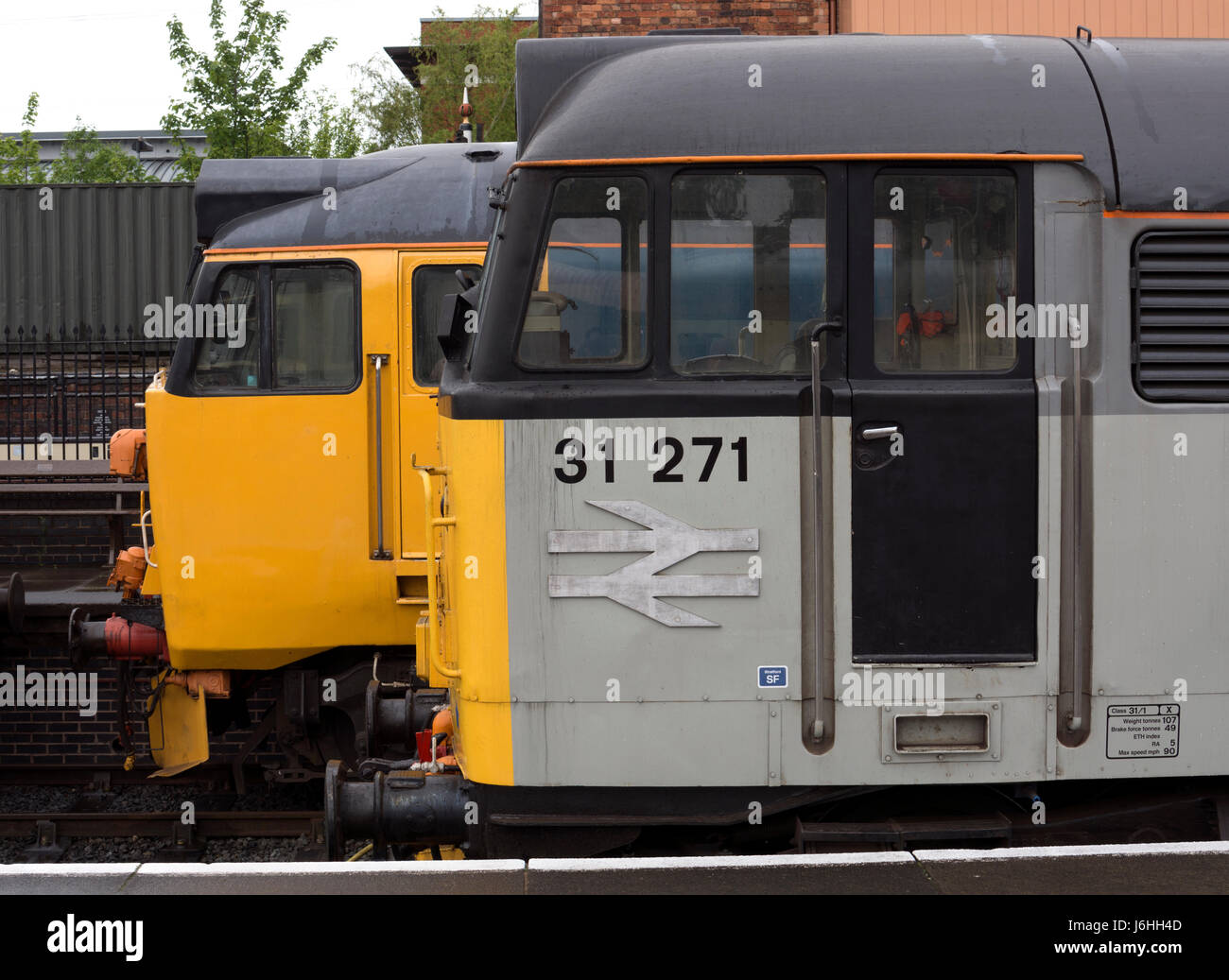 Preserved diesel locomotives at the Severn Valley Railway, Kidderminster, UK Stock Photo