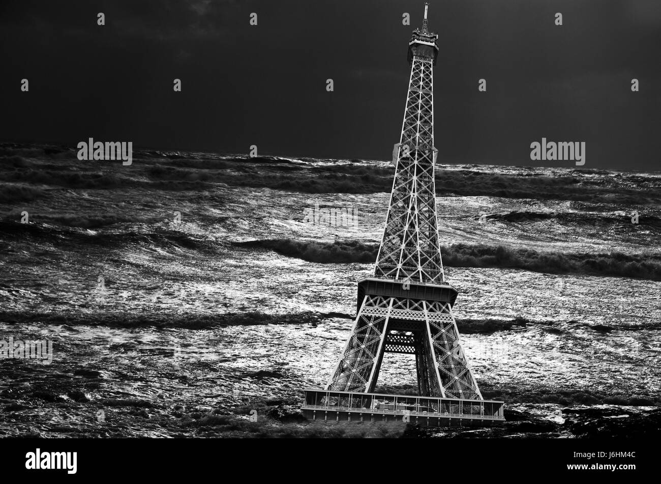 end of the world salt water sea ocean water photo composition wave end of the Stock Photo