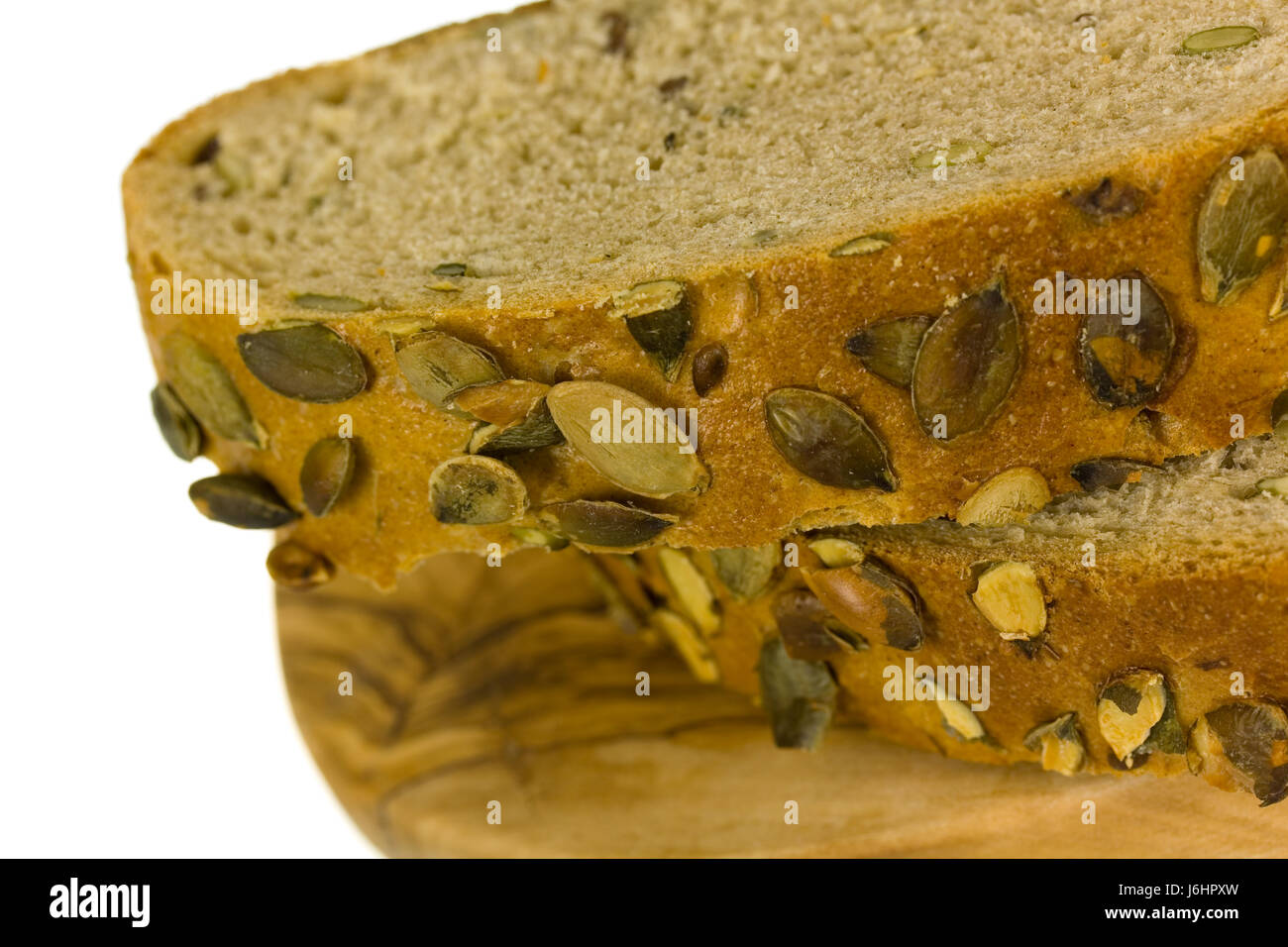 multigrain bread with pumpkin seeds,dates frame Stock Photo