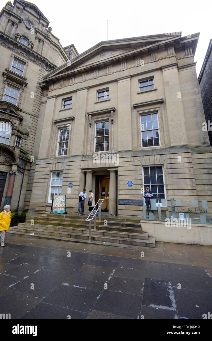 Literary and Philosophical Society Newcastle Stock Photo