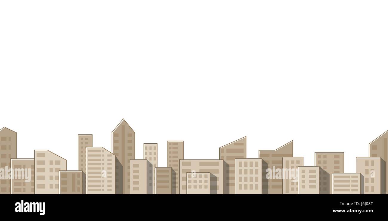Seamless Cartoon City Background Stock Vector Image Art Alamy