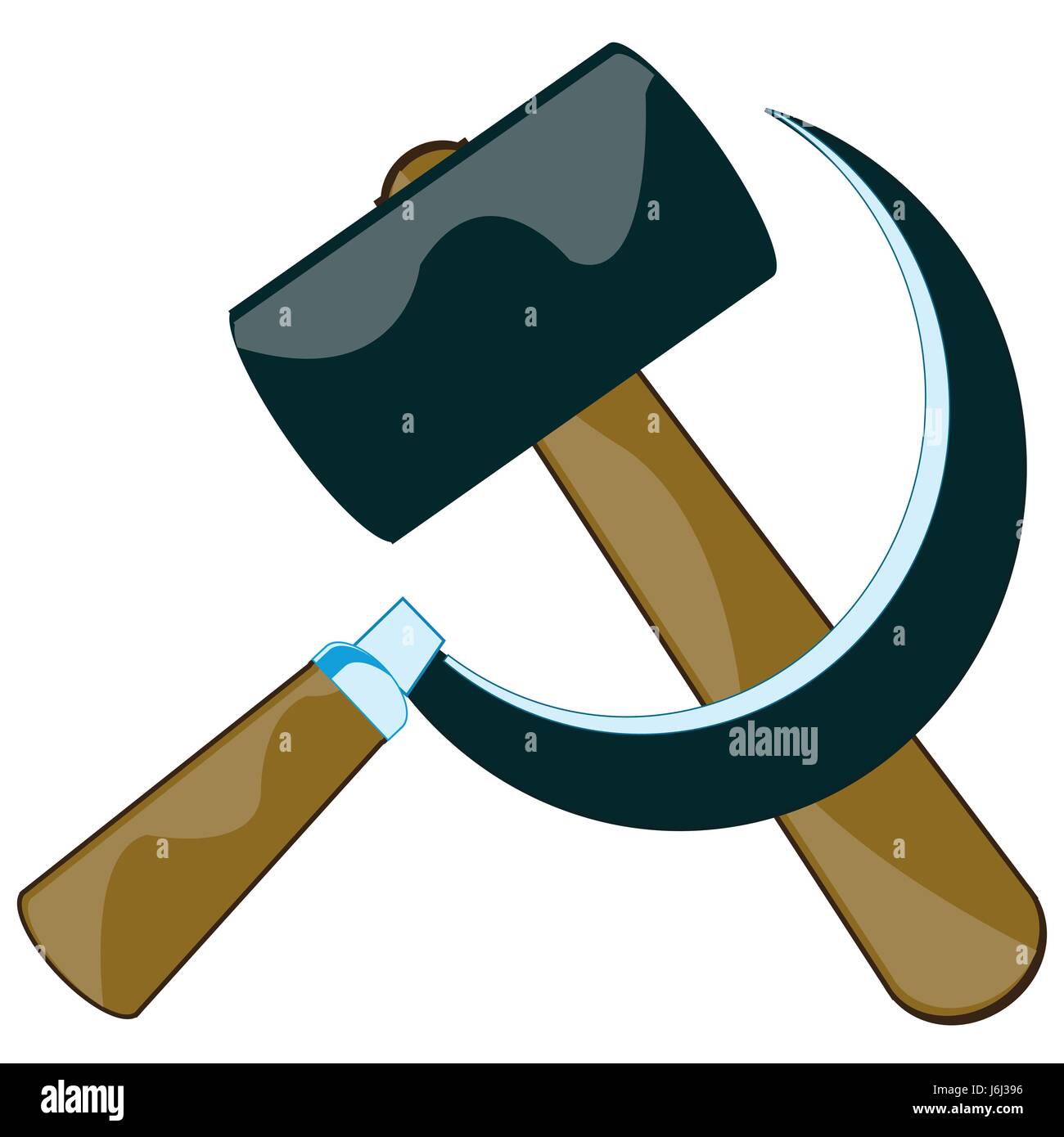 Sickle and hammer on white Stock Vector Image & Art Alamy