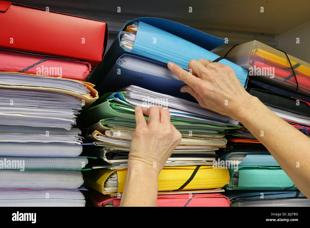 ordered,paperwork,storing files,stored files Stock Photo Alamy