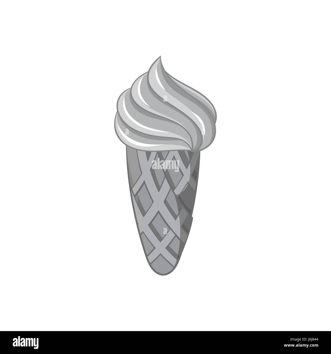 Ice cream icon, black monochrome style Stock Vector Image & Art - Alamy