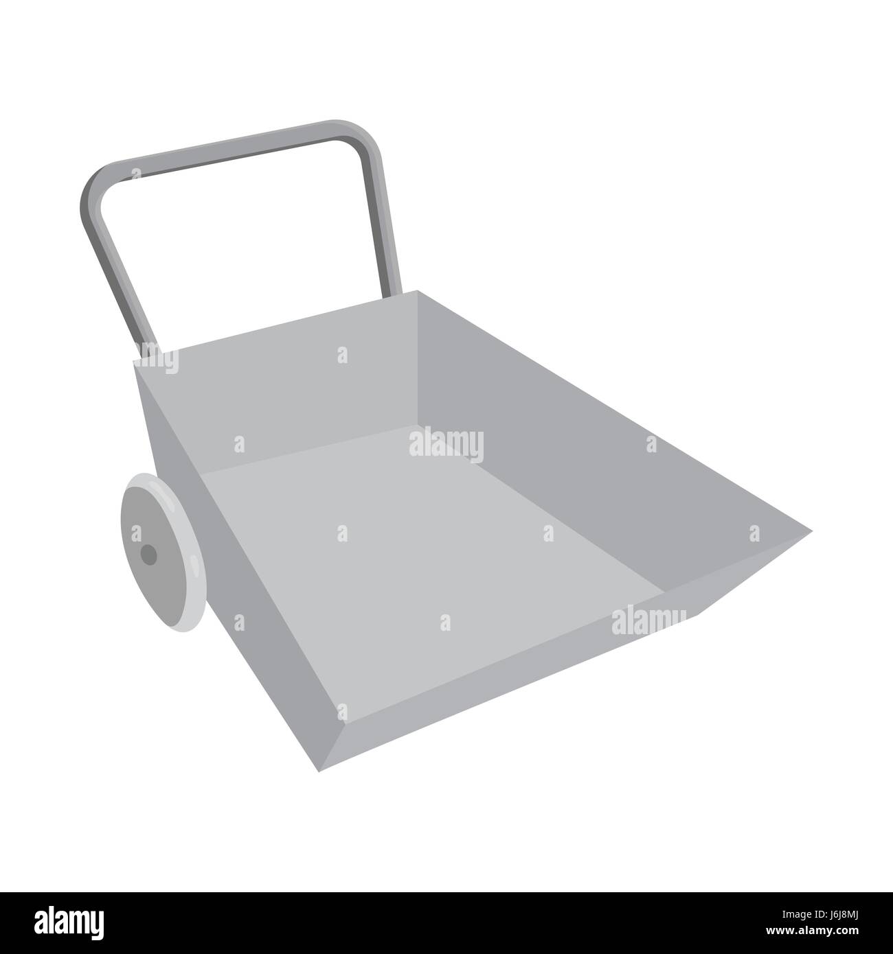 Garden wheelbarrow icon, black monochrome style Stock Vector Image ...