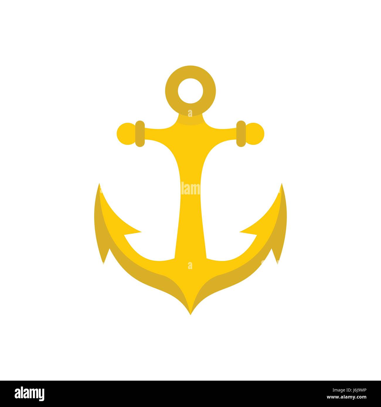 Anchor icon in flat style Stock Vector Image & Art - Alamy