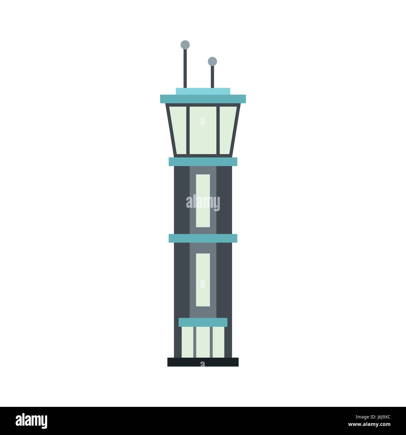 Airport tower icon, flat style Stock Vector Image & Art - Alamy
