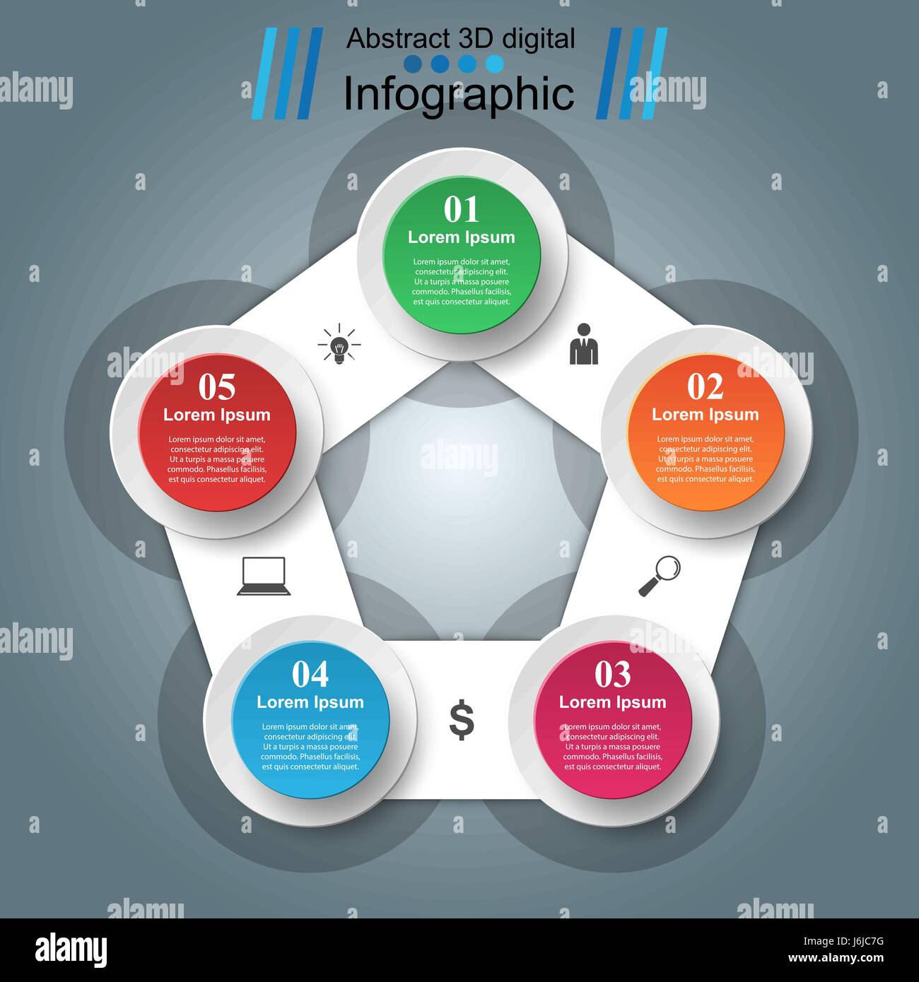 Abstract 3D digital illustration Infographic Stock Vector Image & Art ...