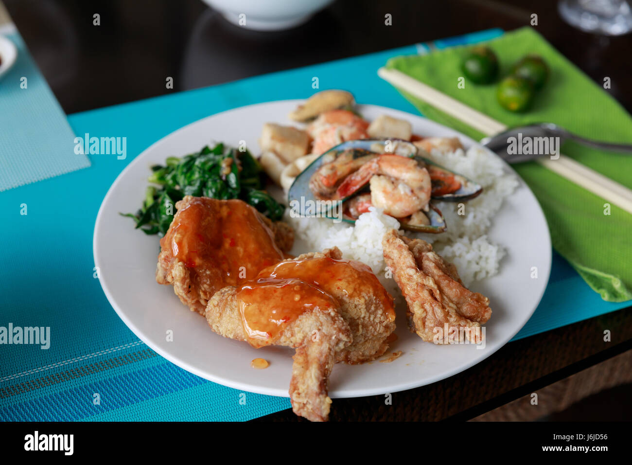 Dish of Mixed Seafood Buffet Philippines Food Stock Photo - Alamy