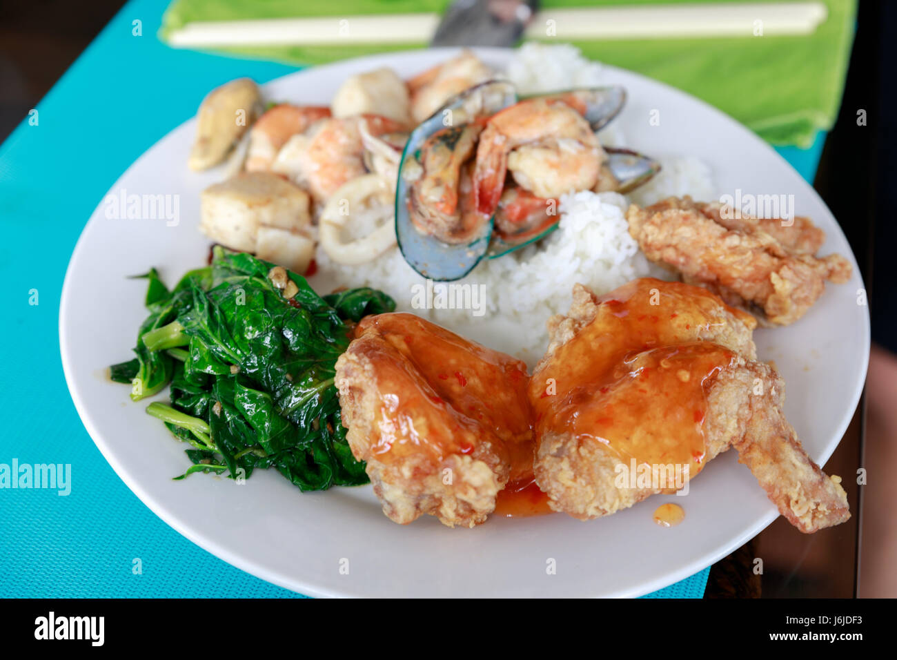 Dish of Mixed Seafood Buffet Philippines Food Stock Photo - Alamy