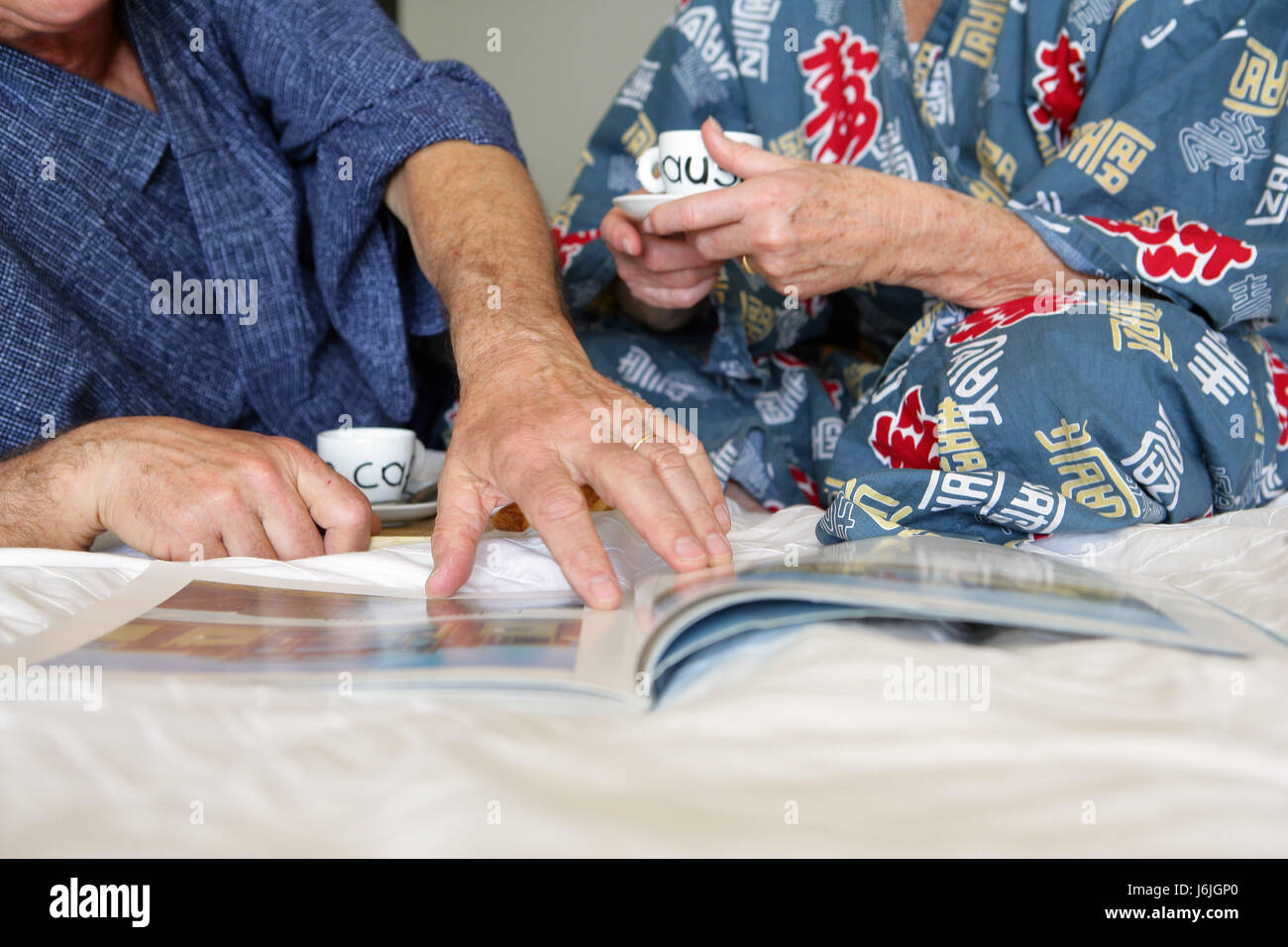 bathrobe seniors senior citizens the elderly elderly people elderly