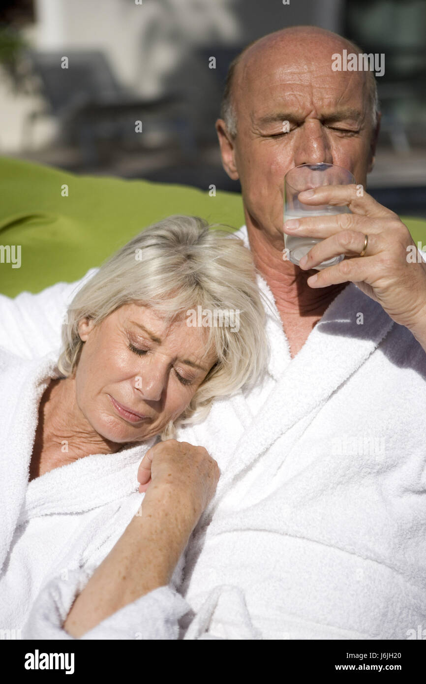 tenderness front view bathrobe seniors senior citizens the elderly