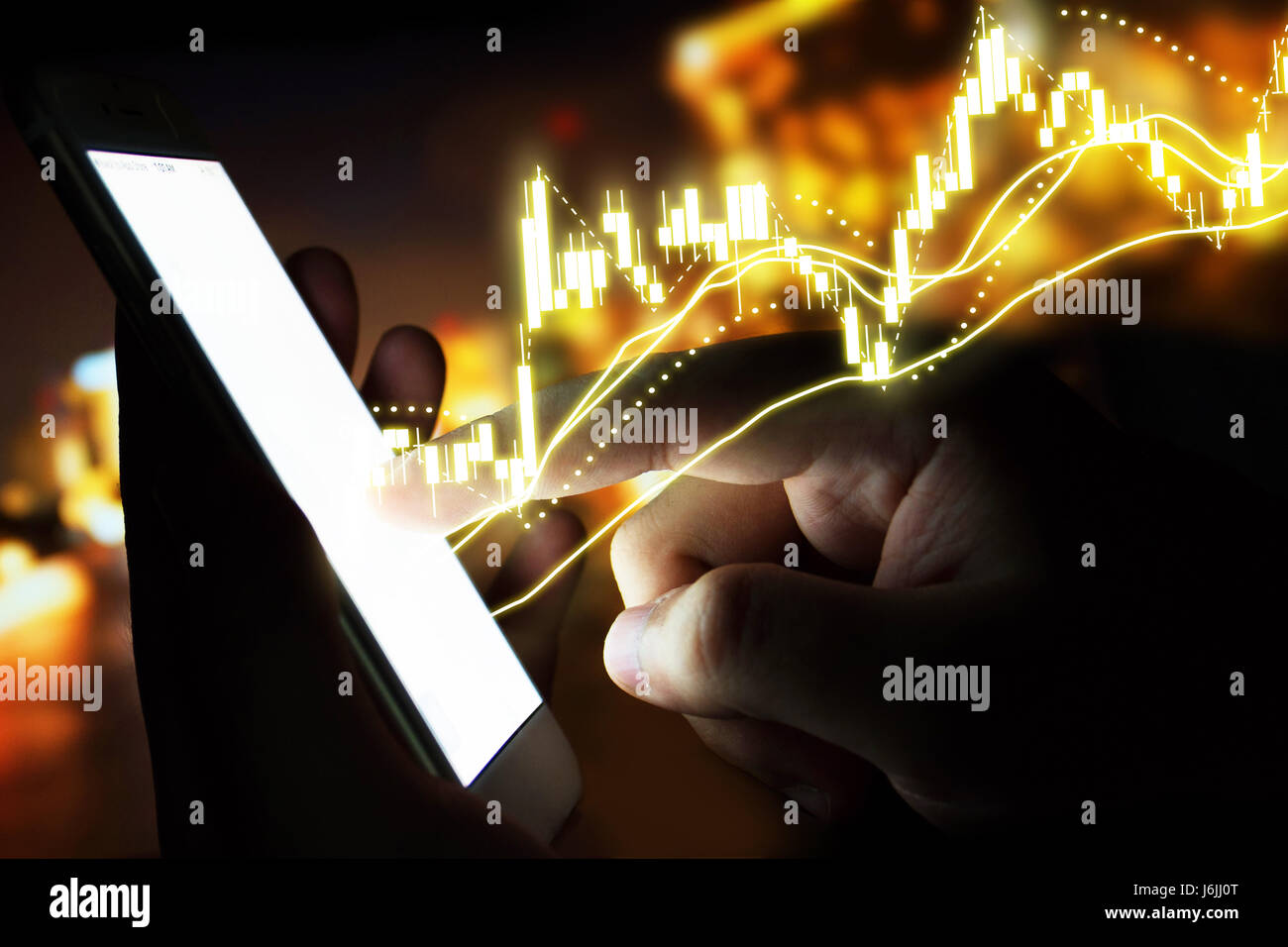Online Trading Investor Using Smart Phone Seclective Buying Cryptocurrency  And Stock Through A Mobile App And Analysis With Chart High-Res Stock Photo  - Getty Images