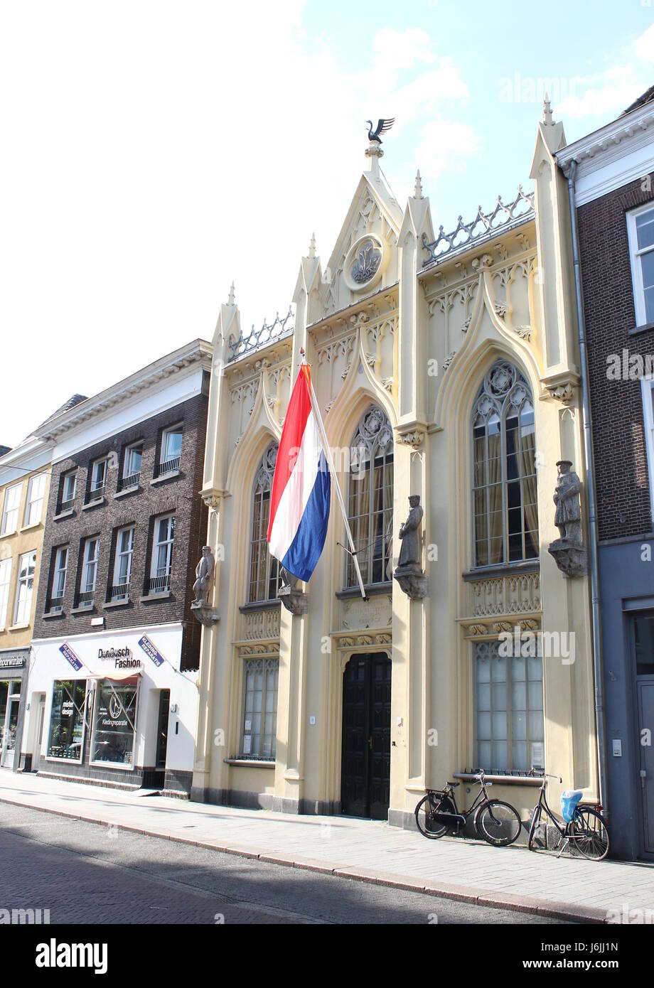 16th century renaissance Zwanenbroedershuis building, Hinthamerstraat in Den Bosch, Netherlands. Seat of Illustrious Brotherhood of Our Blessed Lady. Stock Photo