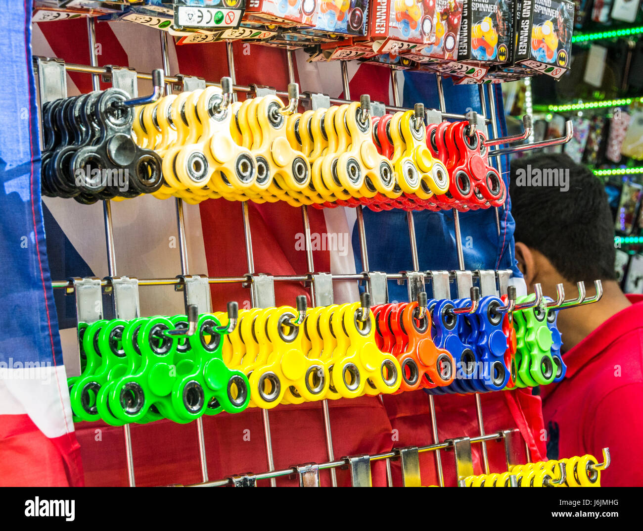 A rack of Fidget Spinners on sale in central London Stock Photo - Alamy