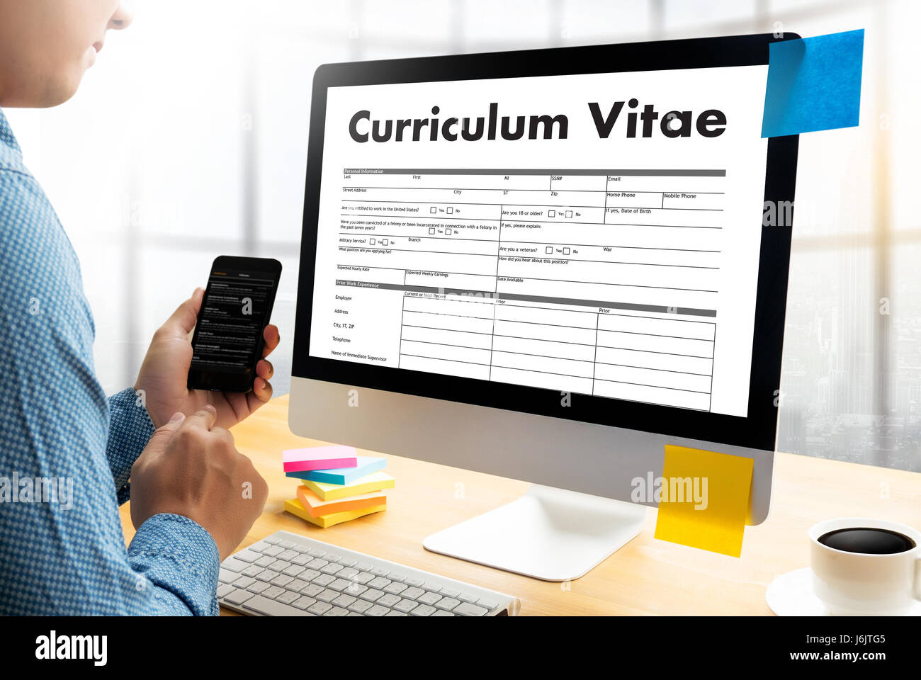 CV - Curriculum Vitae (Job interview concept with business CV resume