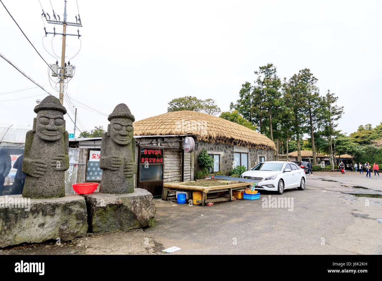 Folk Village in Jeju island, South Korea Stock Photo