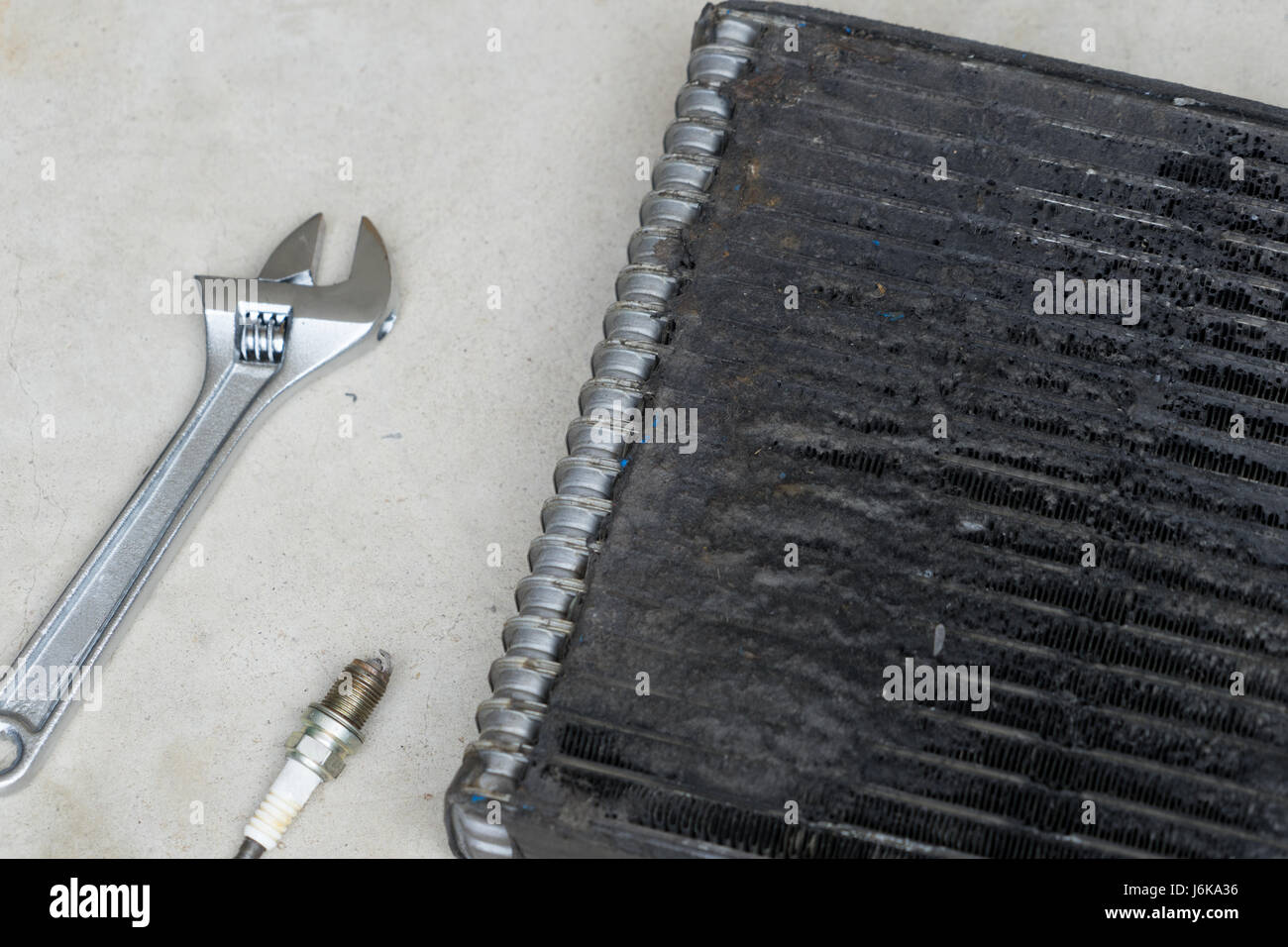 coil air condition automobile car damage fix Stock Photo Alamy