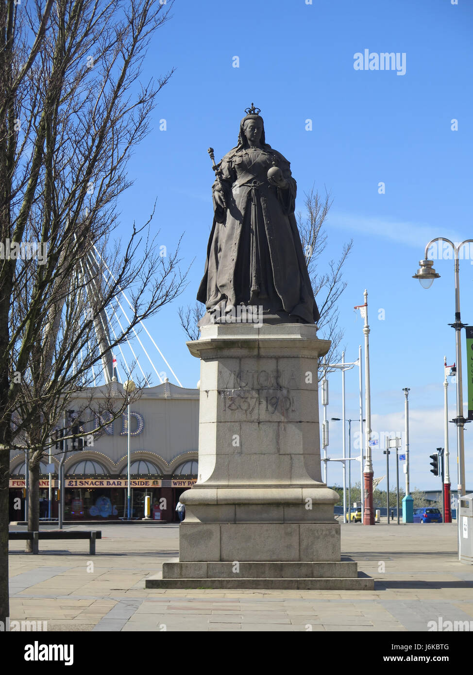 Queen Victoria Statue Southport UK Stock Photo