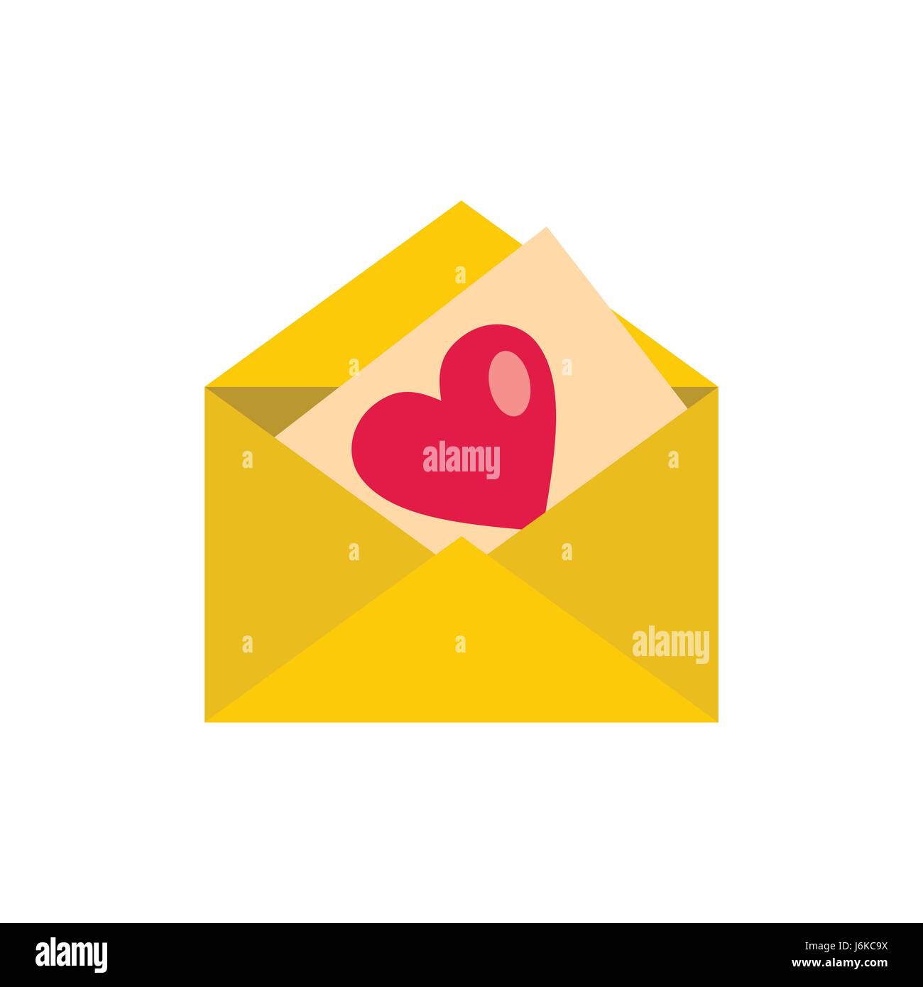 Love letter icon, flat style Stock Vector Image & Art - Alamy