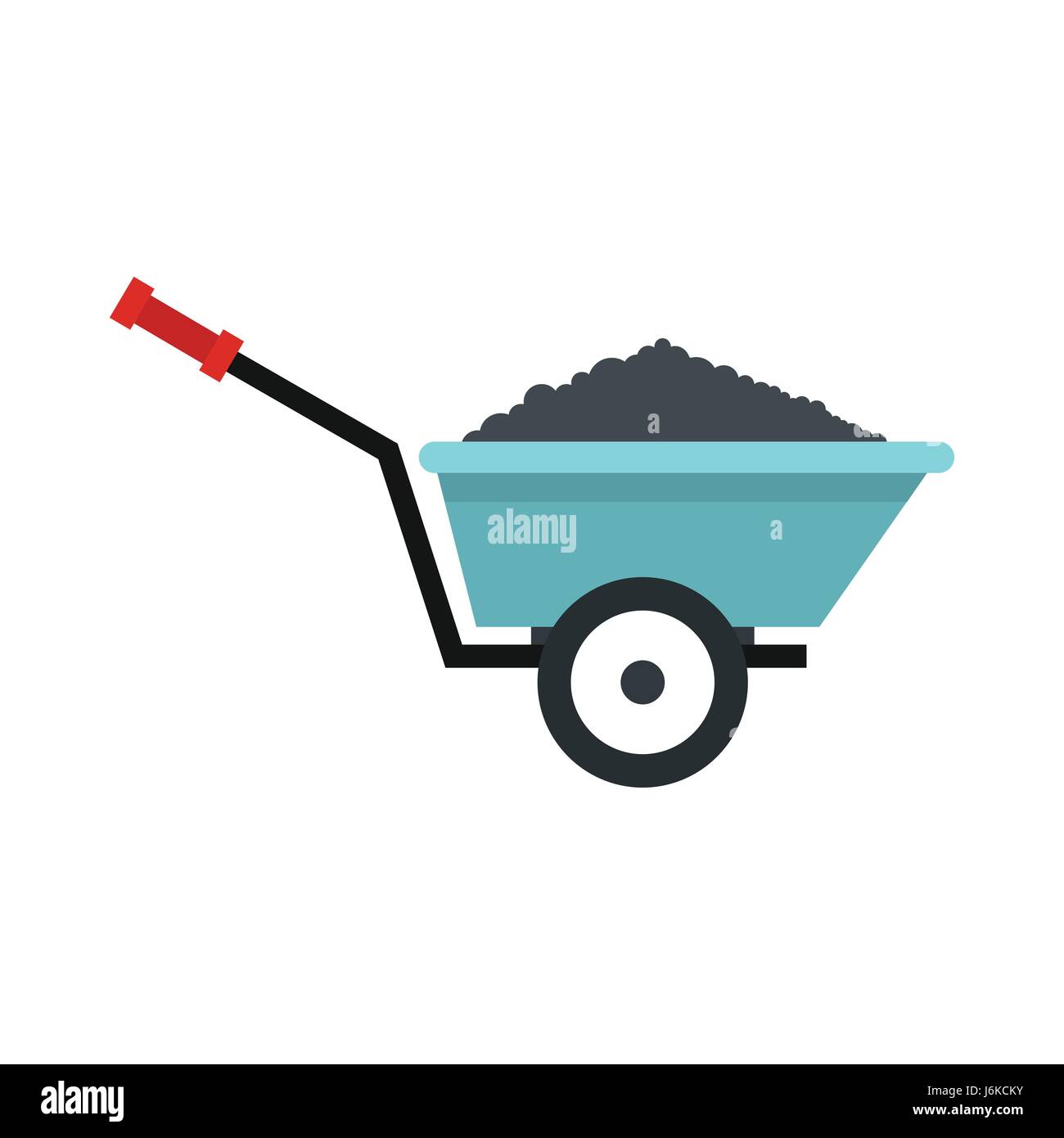 Garden wheelbarrow icon, flat style Stock Vector Image & Art - Alamy