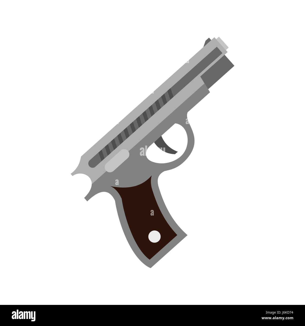 Pistol icon, flat style Stock Vector Image & Art - Alamy