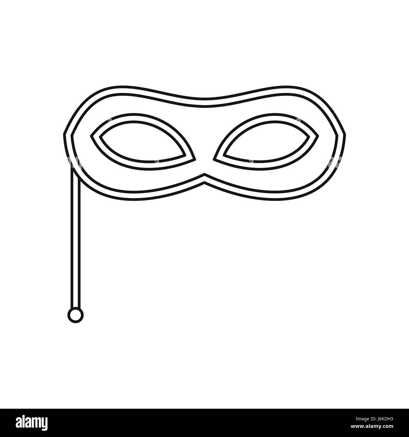 Carnival mask icon, outline style Stock Vector Image & Art - Alamy