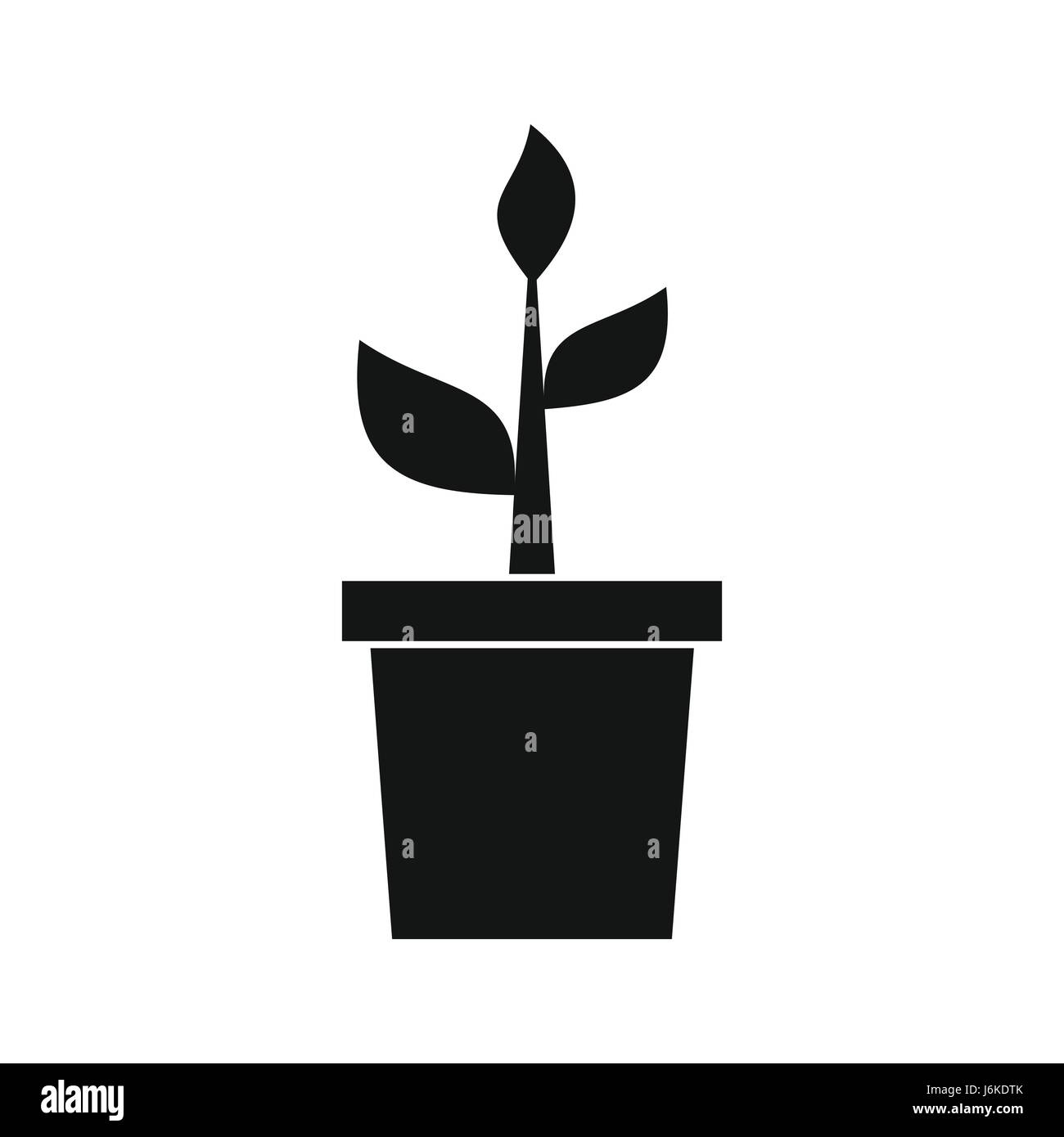Plant in clay pot icon, simple style Stock Vector Image & Art - Alamy