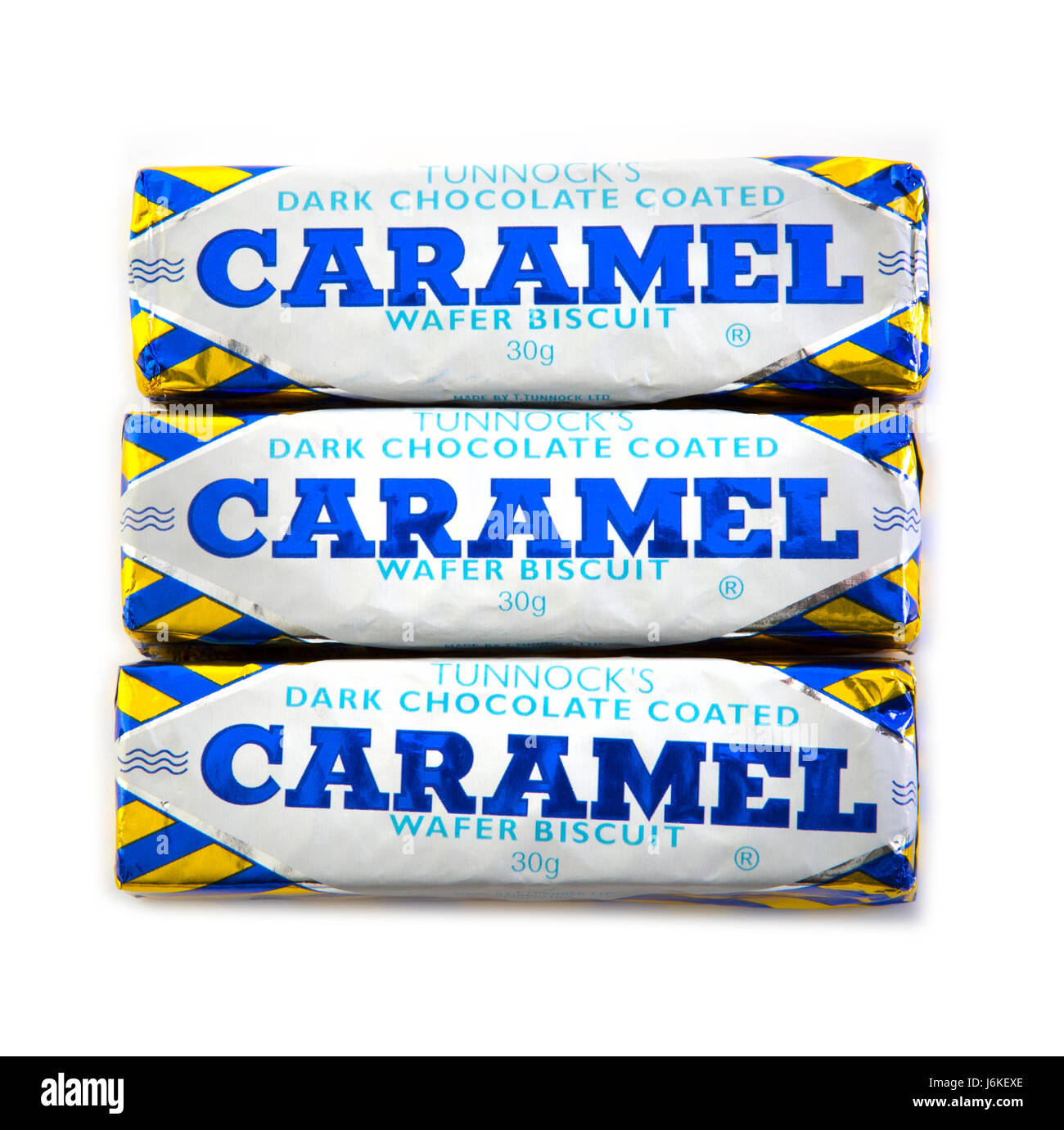 SWINDON, UK MAY 21, 2017 Tunnock's dark Chocolate Caramel Wafer