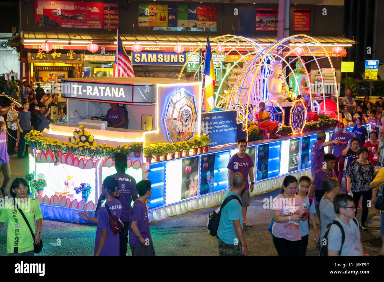 KL, MALAYSIA - 10 MAY 2017 : Ti-Ratana wesak day procession floats 