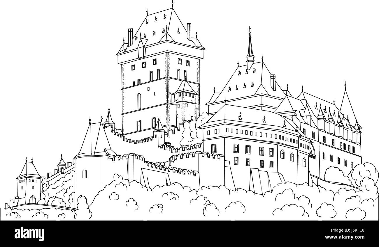 illustration paint draw cartoon color house building tower travel historical Stock Photo - Alamy illustration paint draw cartoon color house building tower travel historical Stock Photo - Alamy
