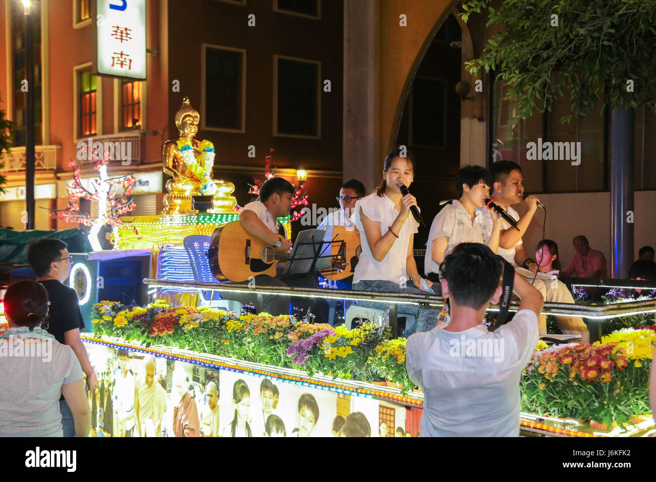 KL, MALAYSIA - 10 MAY 2017 : Musical band joined the Wesak ...
