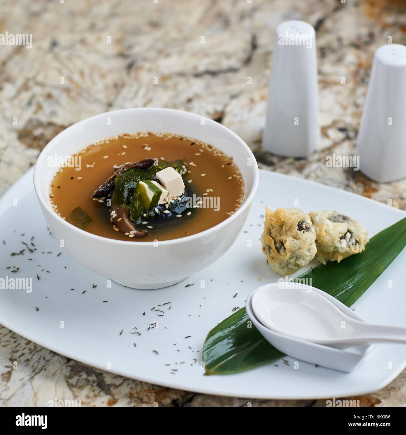 Miso soup with shiitake mushrooms Stock Photo Alamy