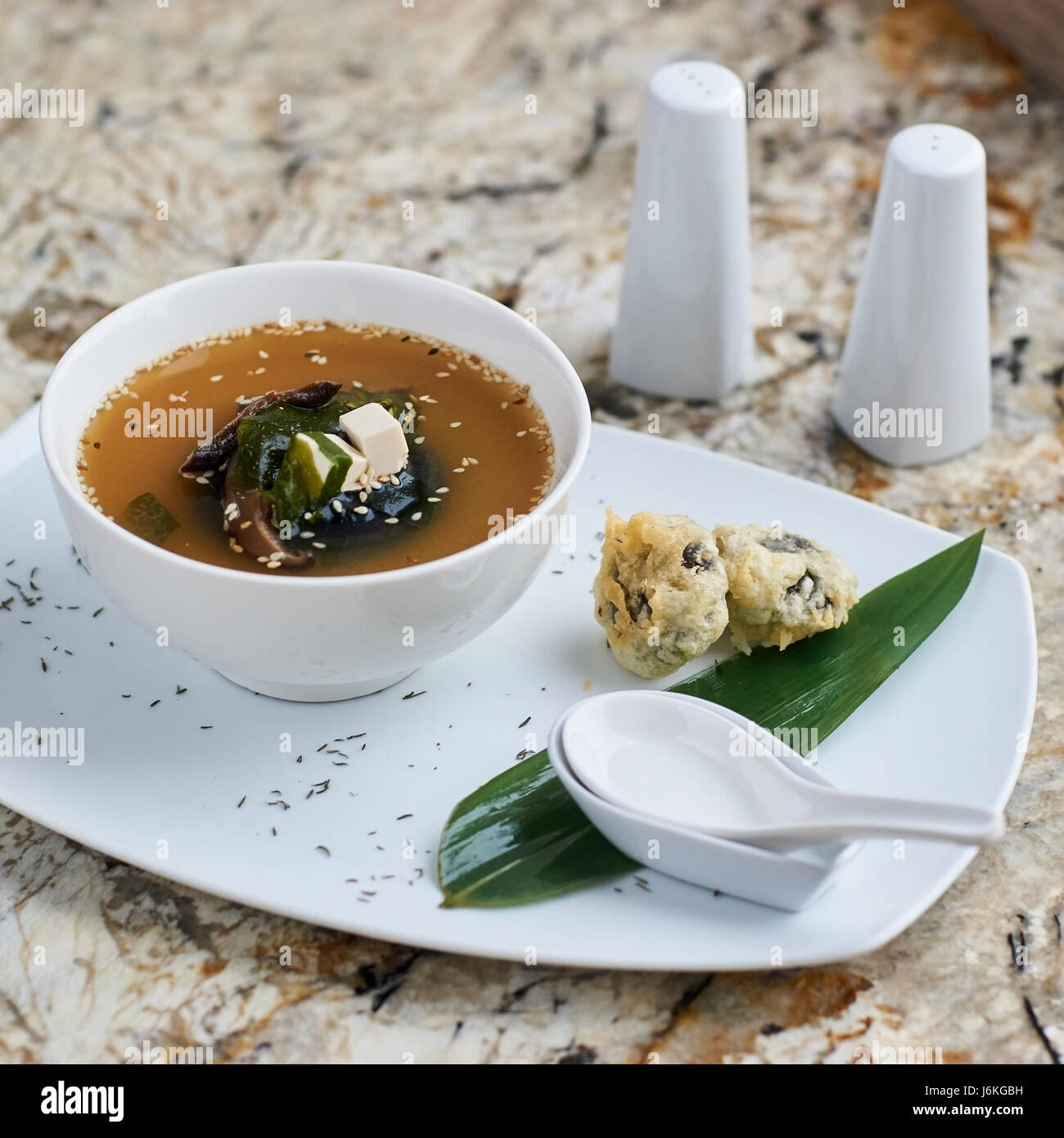 Miso soup with shiitake mushrooms Stock Photo Alamy