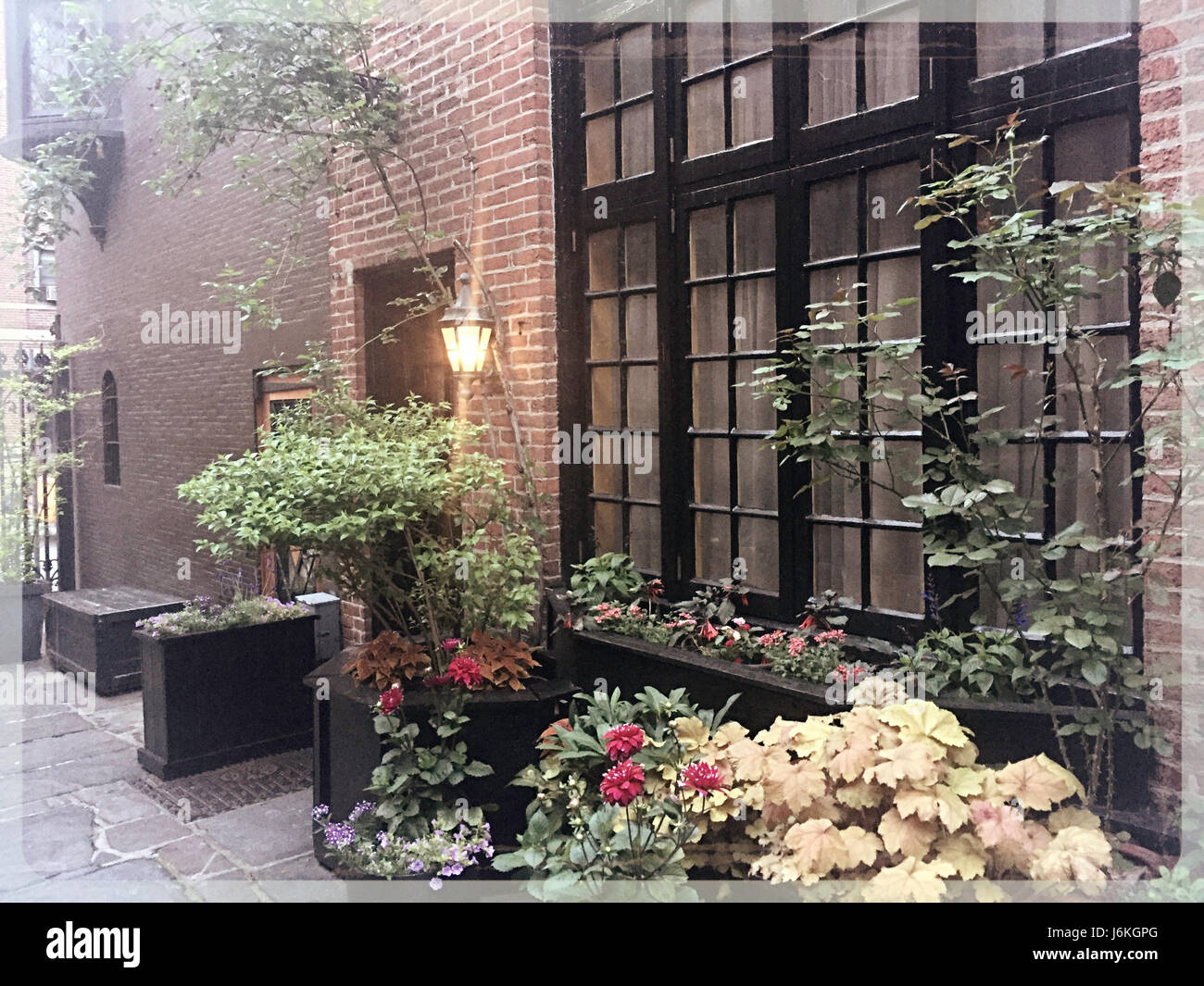 Sniffen Court Historic District in Murray Hill, NYC, east 36th street Stock Photo