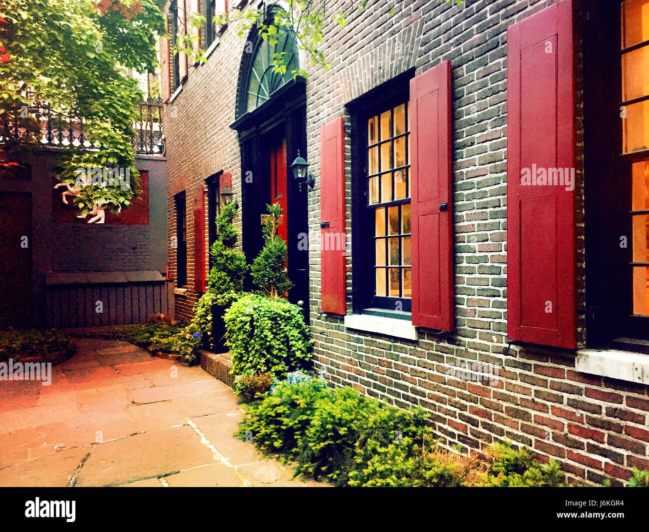 Sniffen Court Historic District in Murray Hill, NYC Stock Photo